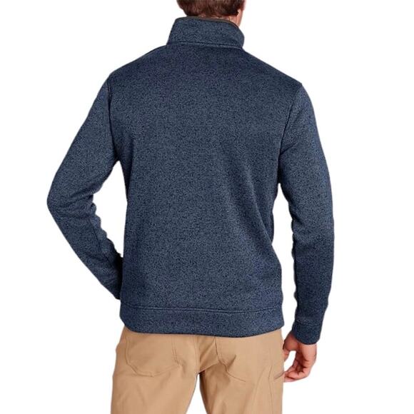 Eddie Bauer Men's Radiator Fleece Snap-Front Pullover‎ NWT Navy Heather sz Large - Picture 2 of 11